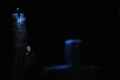 Les Carnets du sous-sol de Dostoïevski|L'acteur Yann Karaquillo et &nbsp;moulage en résine 315 X 90 X 45 cm<div>© photo Franck Roncière</div>
